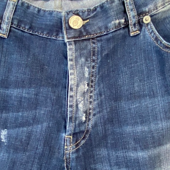 Premium Mood Denim Superior Jeans, Distressed, Button Fly, Slim, Made in Italy - Picture 7 of 16